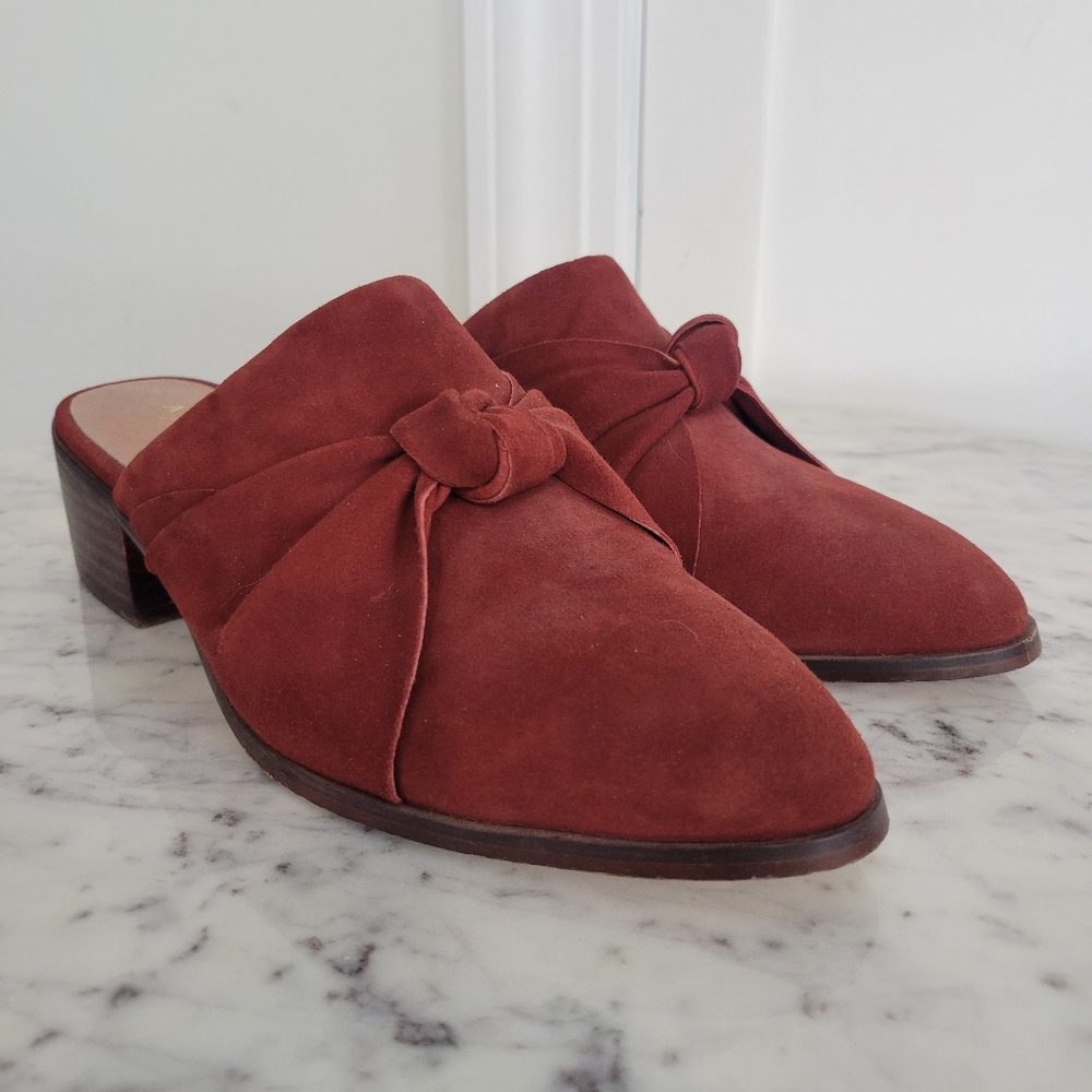 Anthropologie Tess Knotted Mules in Wine